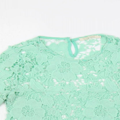 Womens UK Size S Vera & Lucy Green Basic Blouse