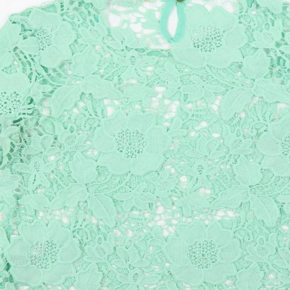 Womens UK Size S Vera & Lucy Green Basic Blouse