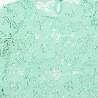 Womens UK Size S Vera & Lucy Green Basic Blouse