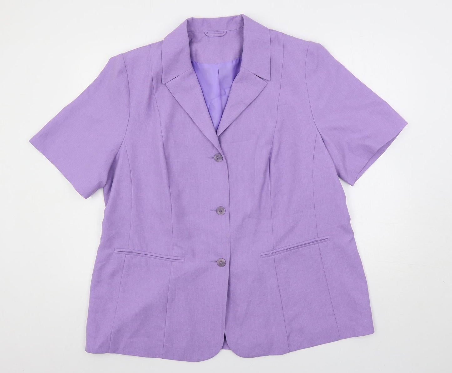 essence Womens Purple Jacket Blazer Size 20 Button
