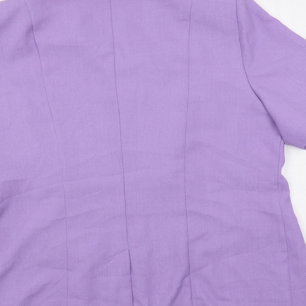 essence Womens Purple Jacket Blazer Size 20 Button