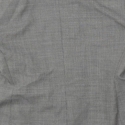 Anne Klein Womens Grey Geometric Jacket Blazer Size 10 Button