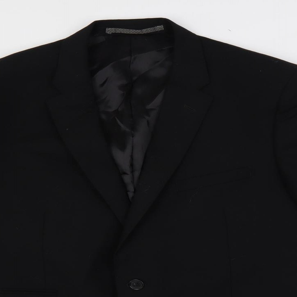 Autograph Mens Black Wool Jacket Suit Jacket Size 44 Regular