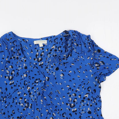 Womens UK Size M Monsoon Blue Basic Blouse