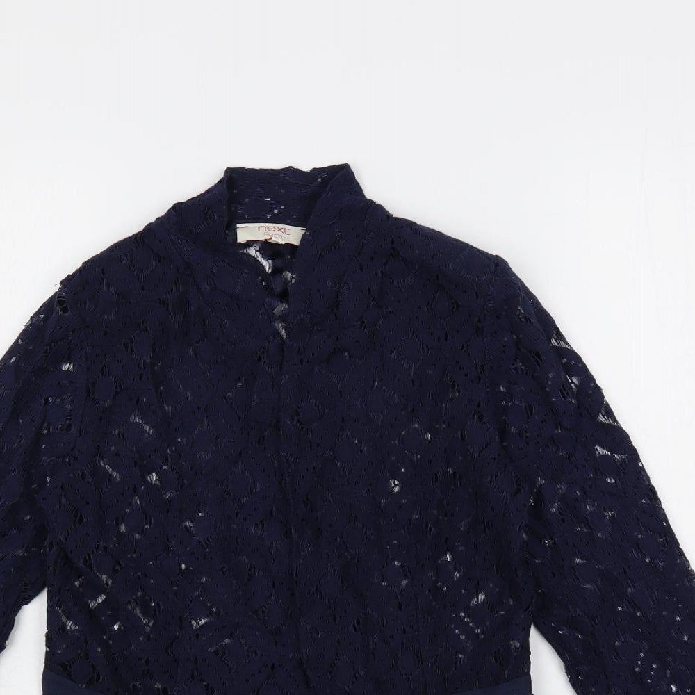 Womens UK Size 8 NEXT Blue Basic Blouse