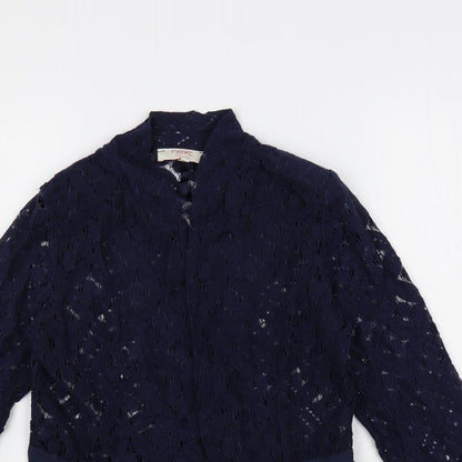 Womens UK Size 8 NEXT Blue Basic Blouse