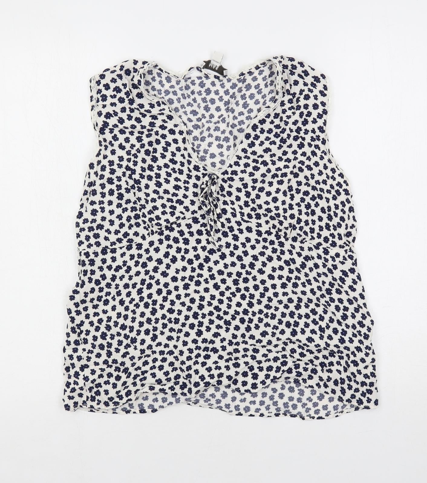 Womens UK Size 12 Marks and Spencer Ivory Basic Blouse