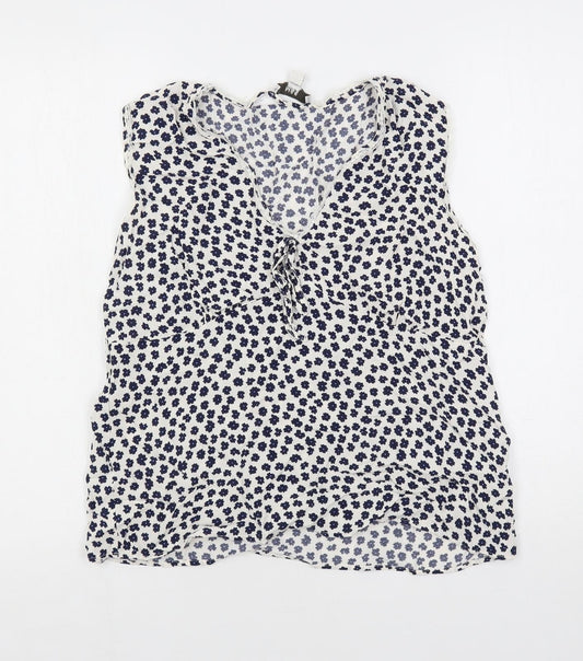 Womens UK Size 12 Marks and Spencer Ivory Basic Blouse