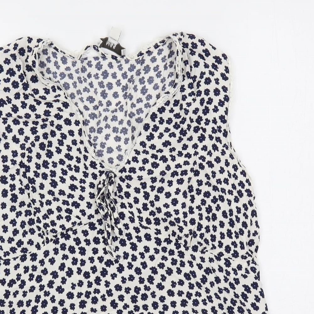 Womens UK Size 12 Marks and Spencer Ivory Basic Blouse