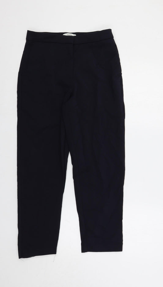 Womens UK Size 10 Marks and Spencer Regular Fit Dress Pants Blue Trousers