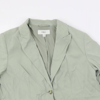 Womens UK Size 14 Marks and Spencer Green Jacket