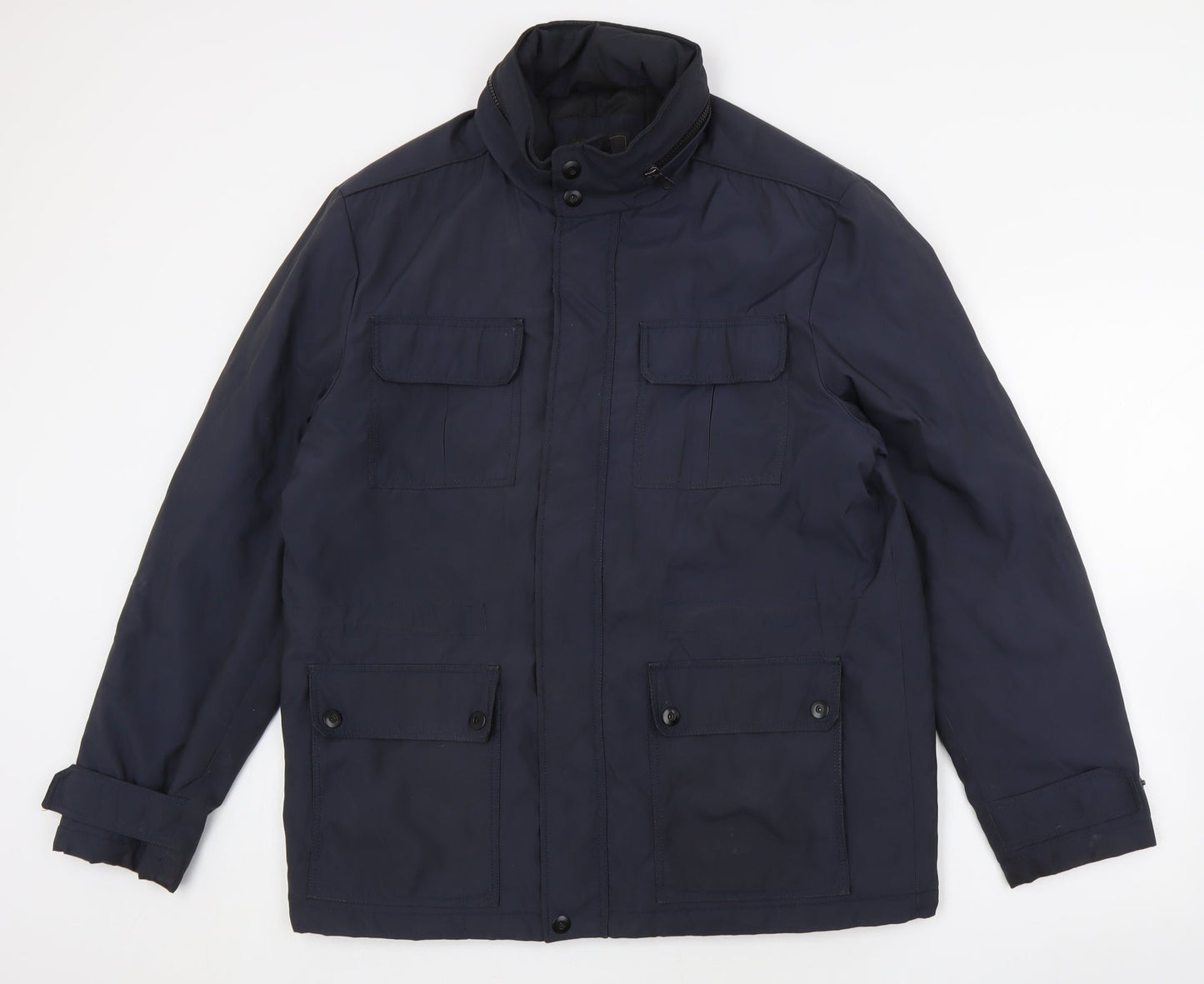 Mens UK Size L Marks and Spencer Blue Rain Coat