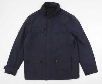 Mens UK Size L Marks and Spencer Blue Rain Coat