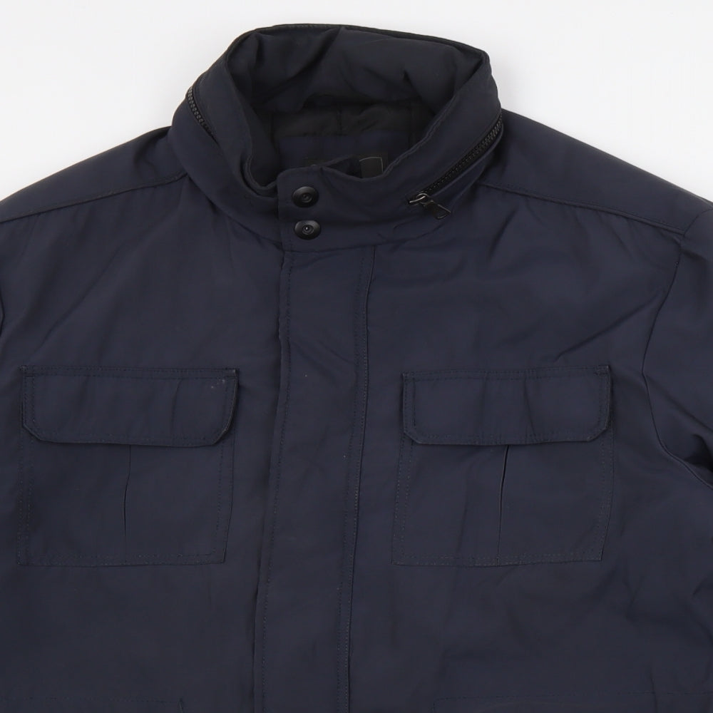 Mens UK Size L Marks and Spencer Blue Rain Coat