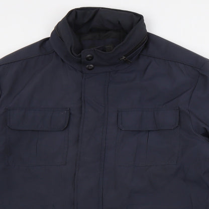 Mens UK Size L Marks and Spencer Blue Rain Coat