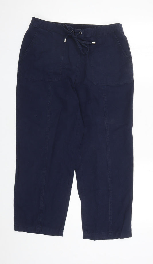 Womens UK Size 32 in EWM Regular Fit  Blue Trousers