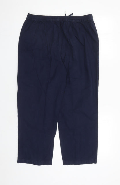Womens UK Size 32 in EWM Regular Fit  Blue Trousers