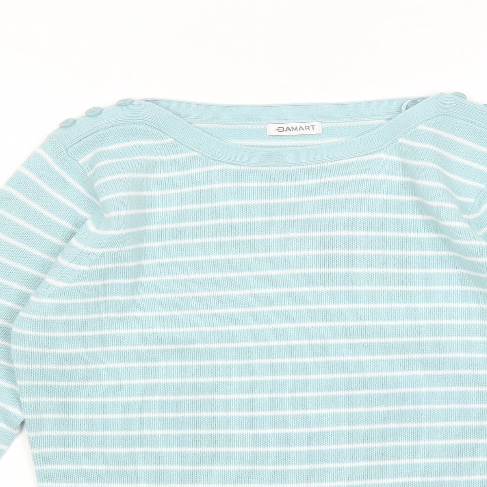 Womens UK Size 10 Damart Green Pullover Jumper