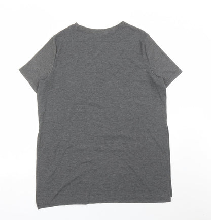 Womens UK Size 12 New Look Grey Basic T-Shirt