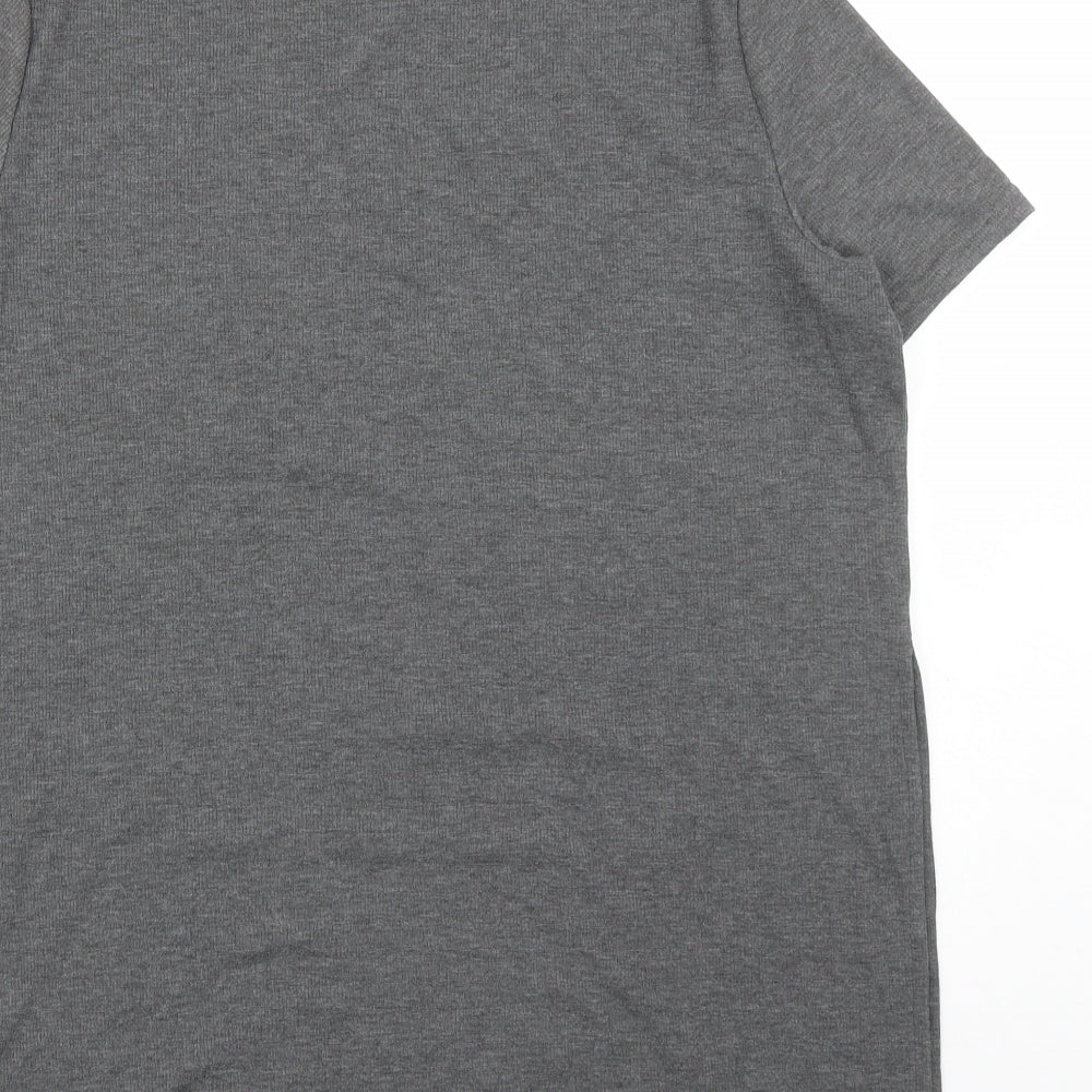 Womens UK Size 12 New Look Grey Basic T-Shirt