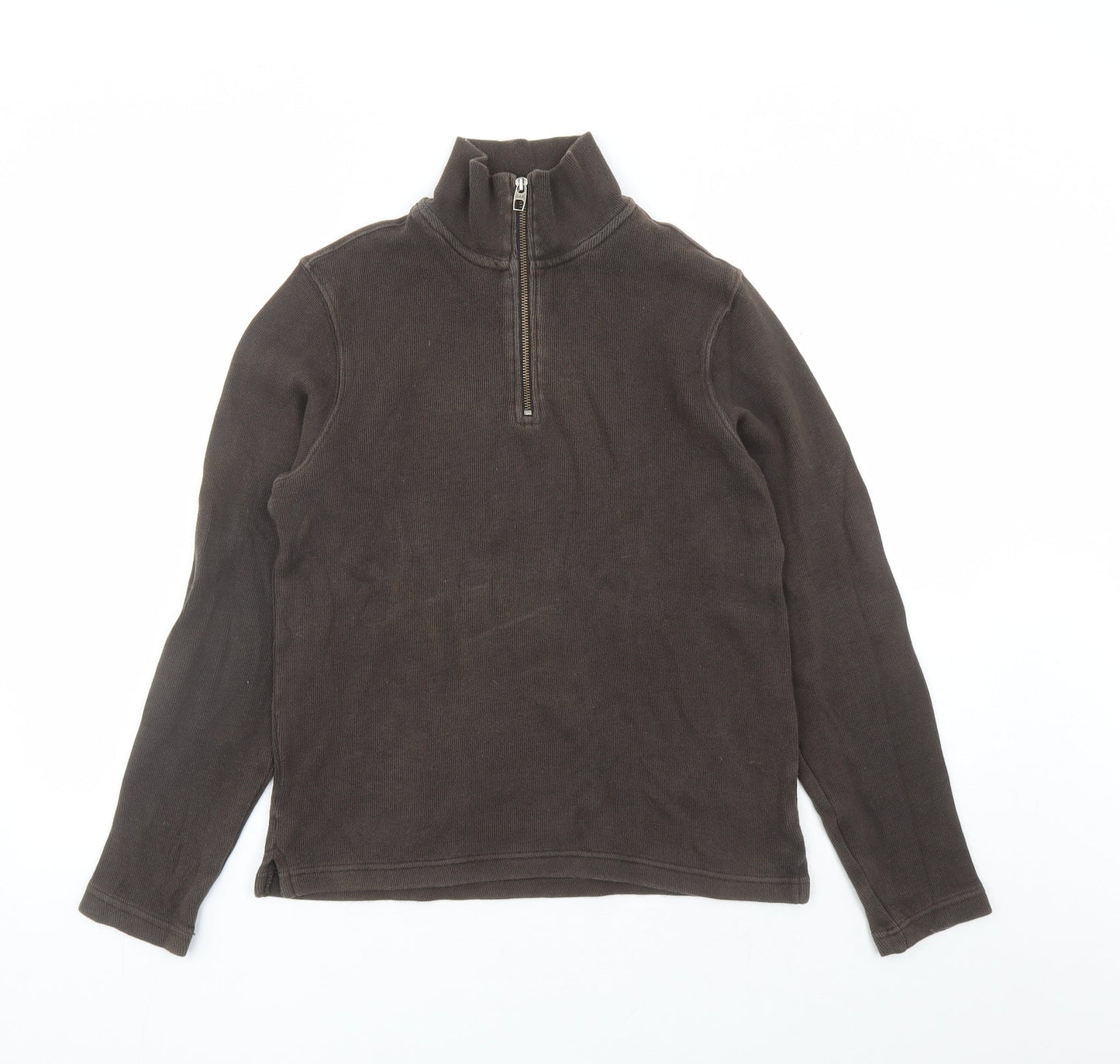 Gap Womens Brown Cotton Pullover Sweatshirt Size XS Zip