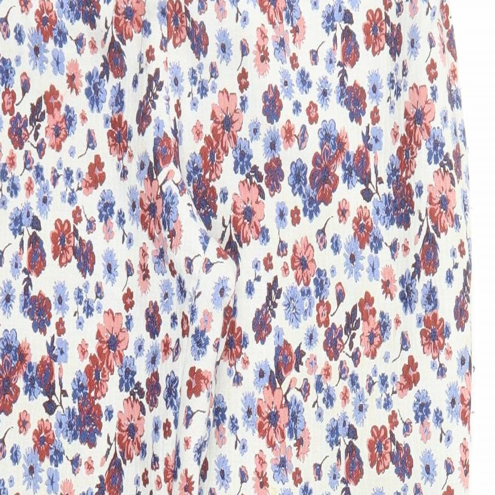 phase Womens Multicoloured Floral Polyester Carrot Trousers Size 14 L27 in Regular Zip