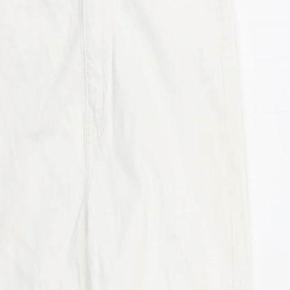 Womens UK Size 10 H&M Regular Fit Straight White Jeans