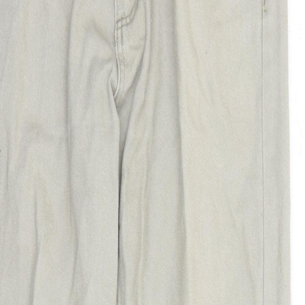 Denim Originals Mens Beige Cotton Straight Jeans Size 32 in L29 in Regular Zip