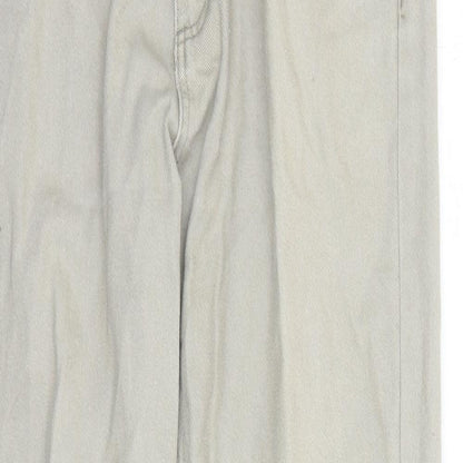 Denim Originals Mens Beige Cotton Straight Jeans Size 32 in L29 in Regular Zip