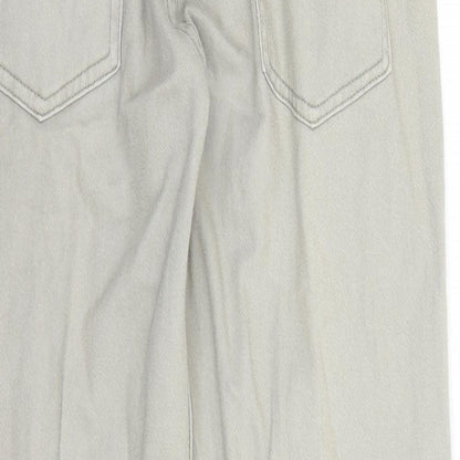 Denim Originals Mens Beige Cotton Straight Jeans Size 32 in L29 in Regular Zip