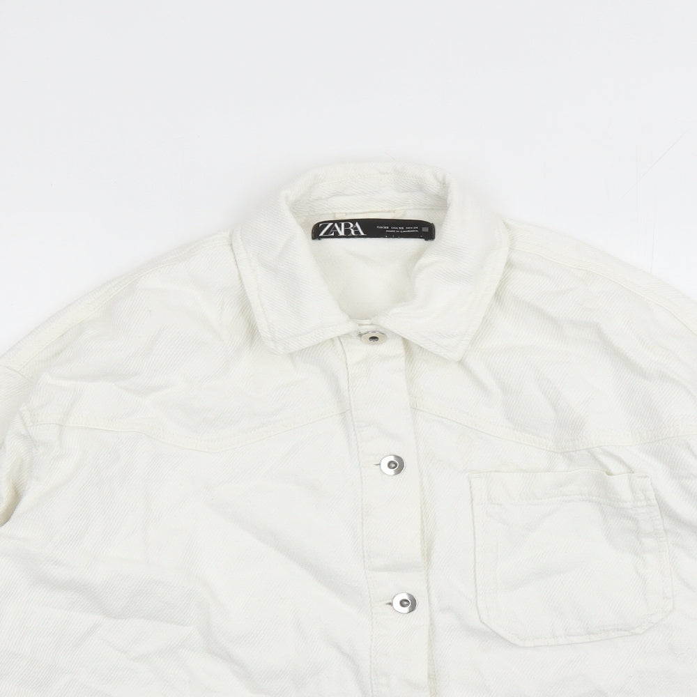 Womens UK Size XS Zara White Jacket