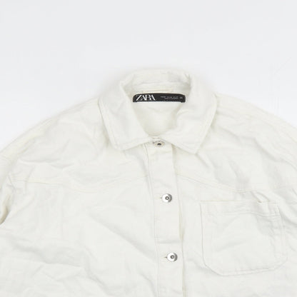 Womens UK Size XS Zara White Jacket