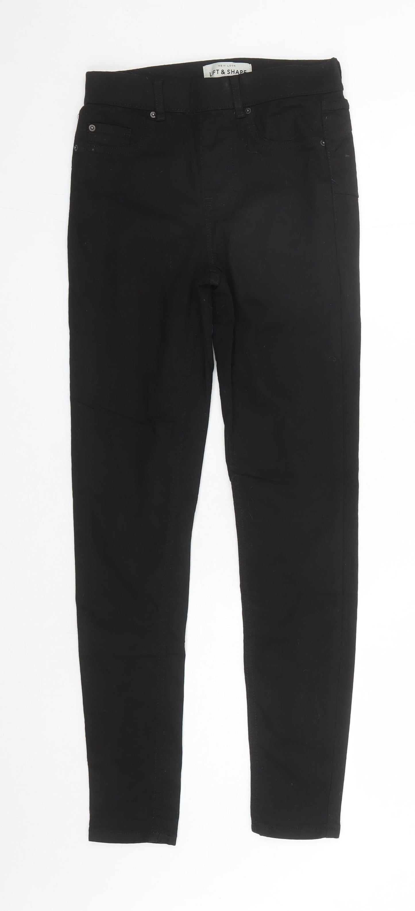New Look Womens Black Cotton Jegging Jeans Size 6 L28 in Regular - Elasticated Waist