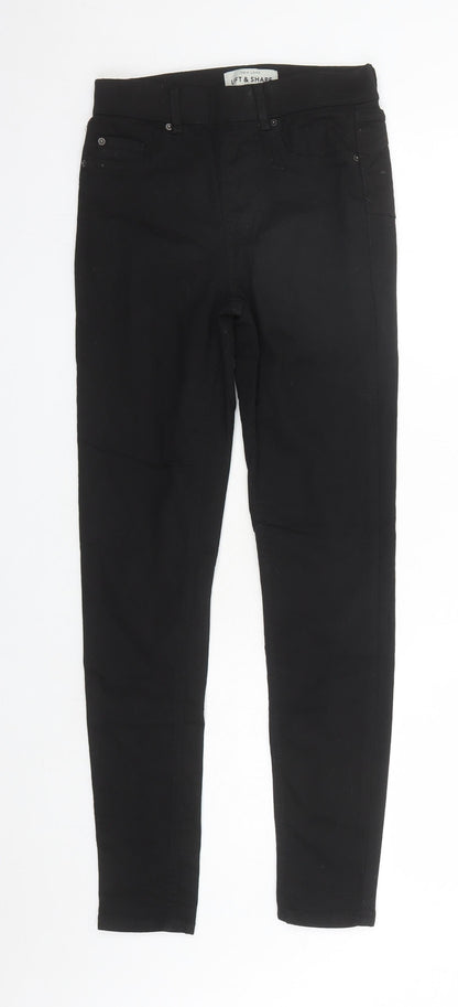 New Look Womens Black Cotton Jegging Jeans Size 6 L28 in Regular - Elasticated Waist