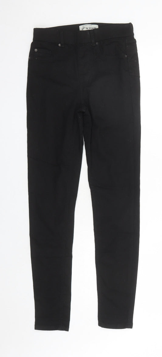 New Look Womens Black Cotton Jegging Jeans Size 6 L28 in Regular - Elasticated Waist