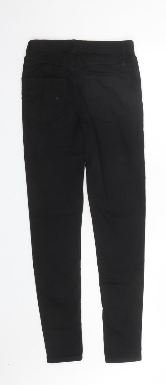 New Look Womens Black Cotton Jegging Jeans Size 6 L28 in Regular - Elasticated Waist