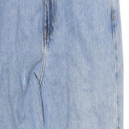 Denim & Co. Womens Blue Cotton Mom Jeans Size 8 L29 in Regular Zip