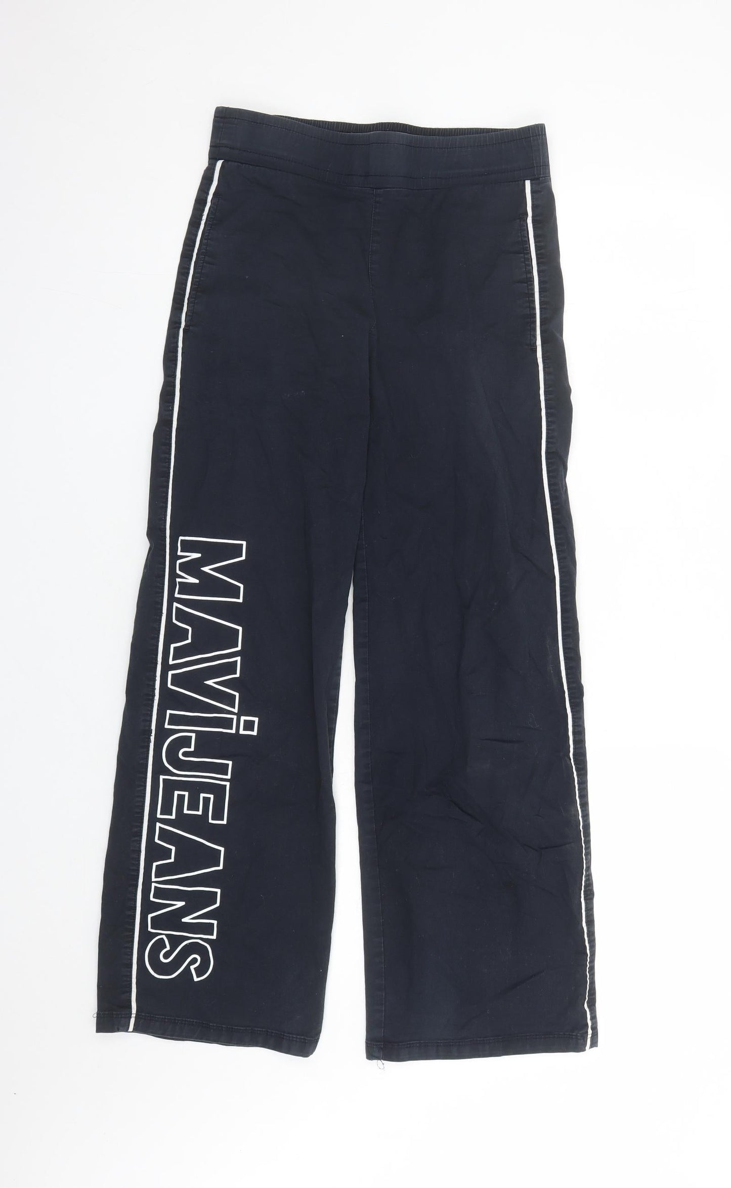Womens UK Size XS Mavi Jeans Regular Fit Straight Black Jeans