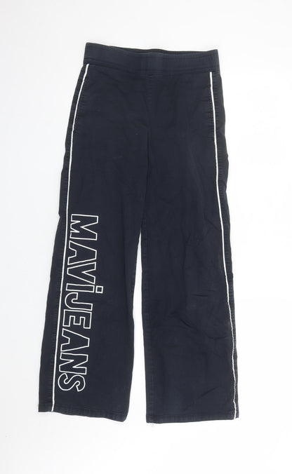 Womens UK Size XS Mavi Jeans Regular Fit Straight Black Jeans