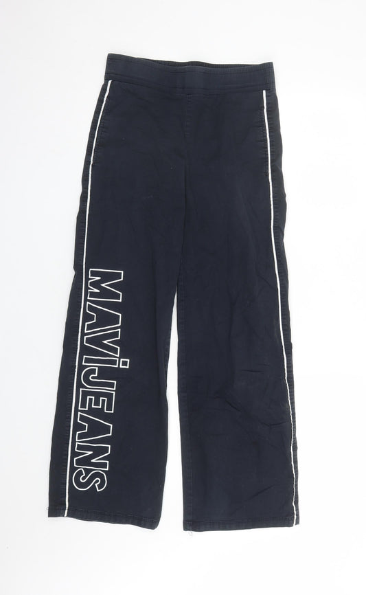 Womens UK Size XS Mavi Jeans Regular Fit Straight Black Jeans