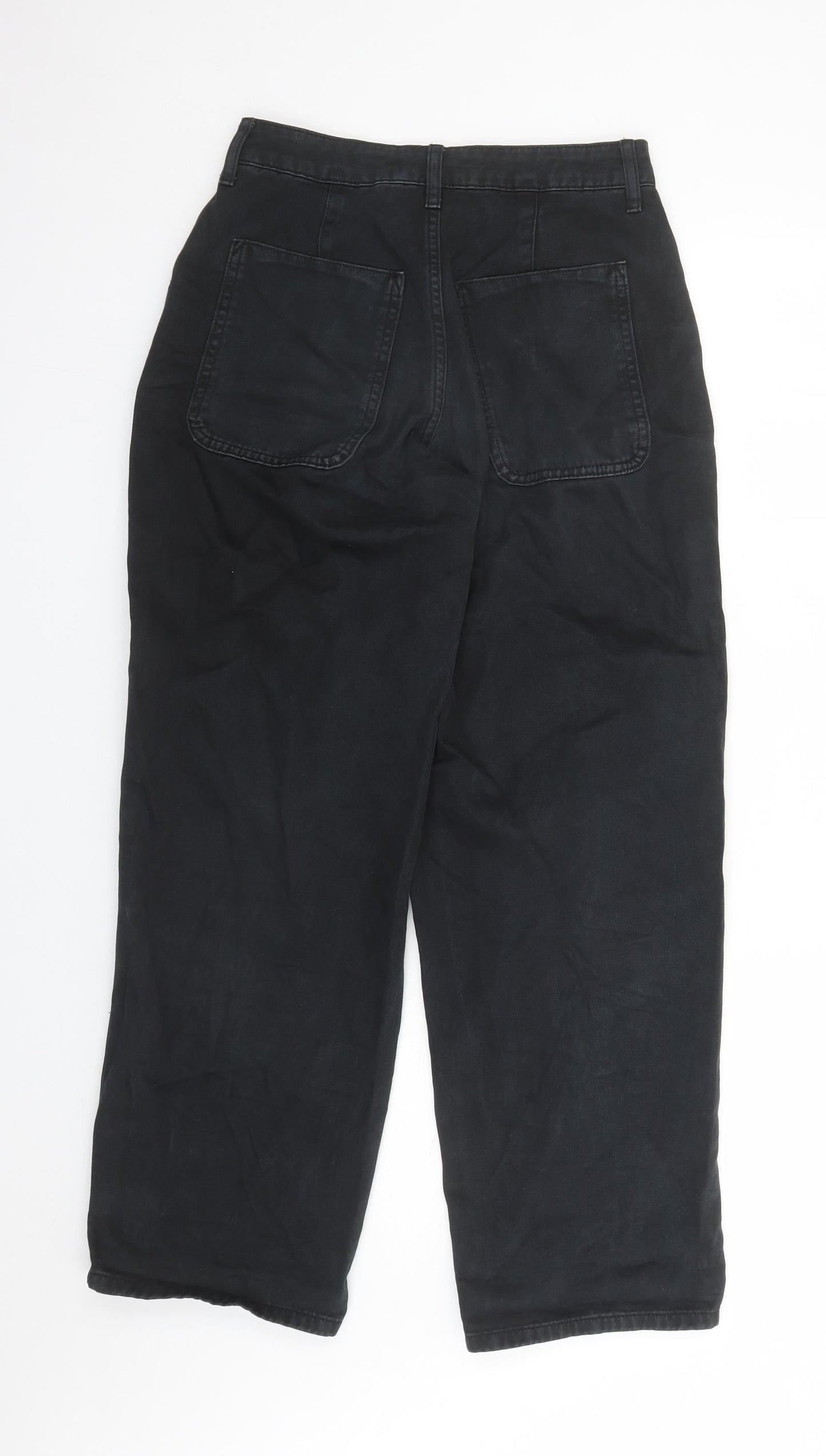 ASOS Womens Black Cotton Mom Jeans Size 6 L29 in Regular Zip