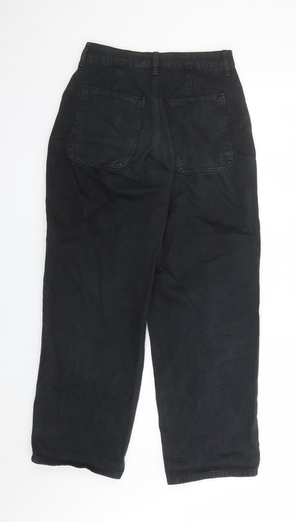 ASOS Womens Black Cotton Mom Jeans Size 6 L29 in Regular Zip