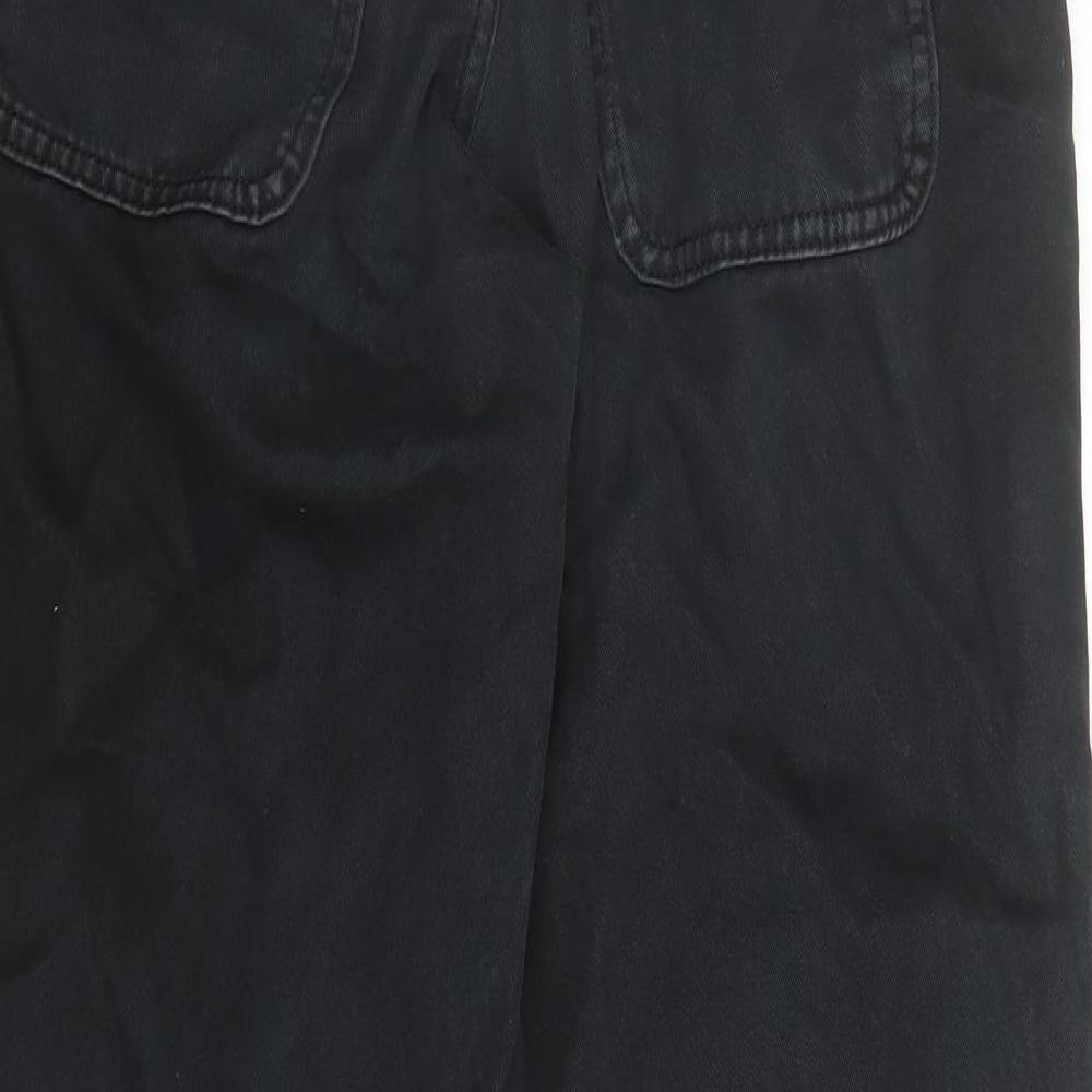 ASOS Womens Black Cotton Mom Jeans Size 6 L29 in Regular Zip