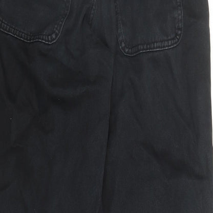 ASOS Womens Black Cotton Mom Jeans Size 6 L29 in Regular Zip