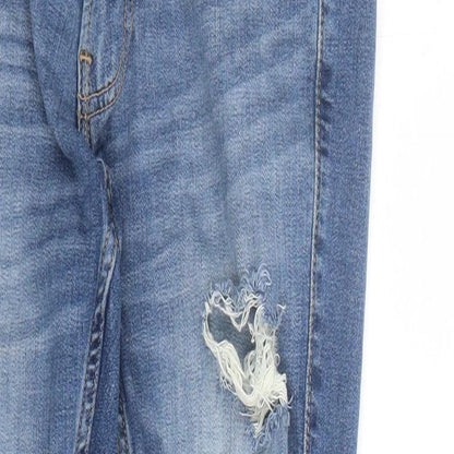 Hollister Womens Blue Cotton Skinny Jeans Size 30 in L30 in Regular Zip