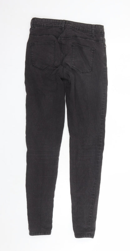 Denim & Co. Womens Black Cotton Skinny Jeans Size 10 L29 in Regular Zip