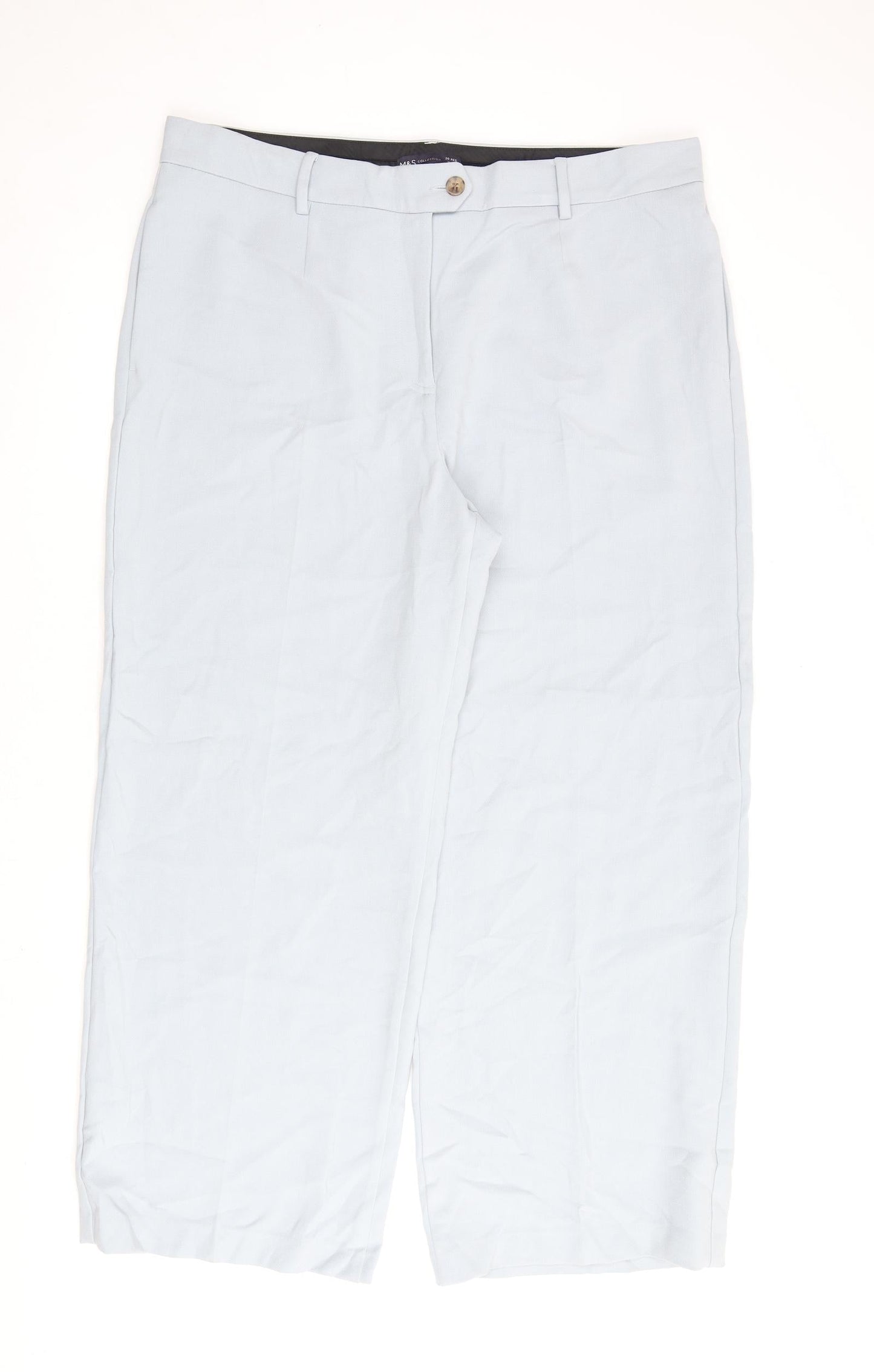 Womens UK Size 20 Marks and Spencer Regular Fit  Blue Trousers