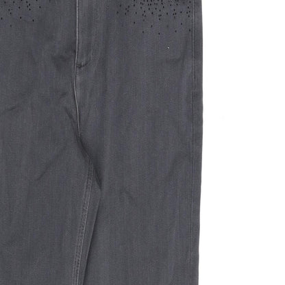 Womens UK Size 12 Marks and Spencer Regular Fit Straight Grey Jeans