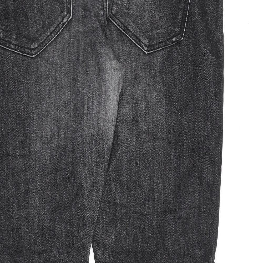 Denim & Co. Mens Grey Cotton Skinny Jeans Size 36 in L30 in Extra-Slim Zip