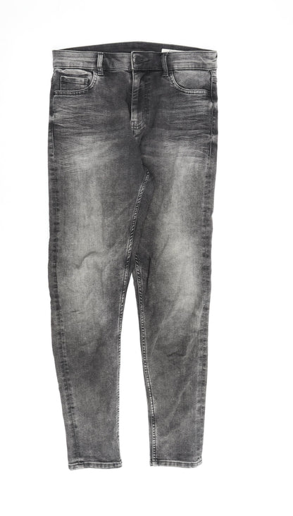 Womens UK Size 10 Marks and Spencer Regular Fit Skinny Grey Jeans
